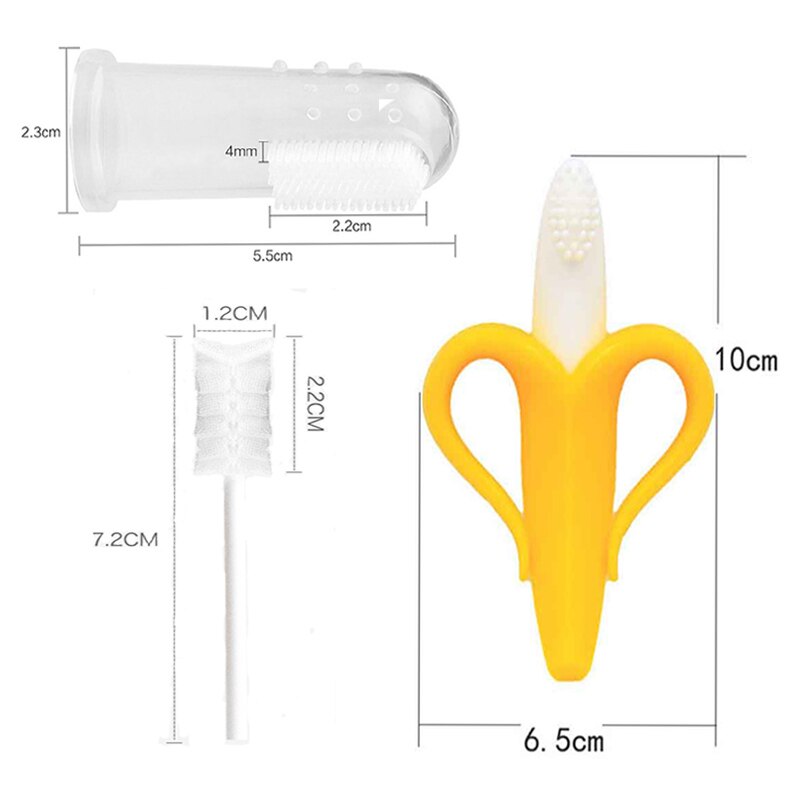 silikon umweltschutz baby zahnbürste banana zahnbürste sicher desinfektion milch fleck gaze zahnbürste