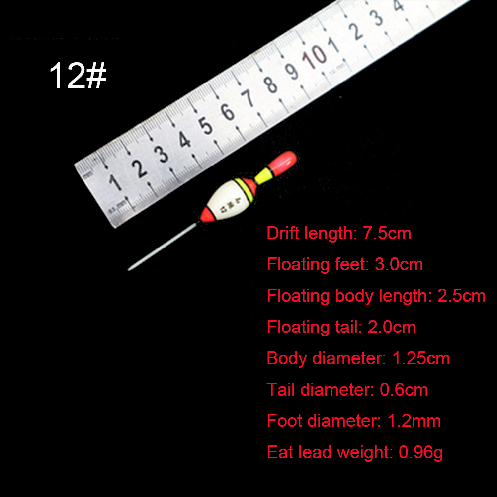 6g/8g/10g/15g/20g/30g EVA Luminous Fishing Float Long Vertical Night Lighting Fishing Floats Bobber Fishing Lure Accessories: 12