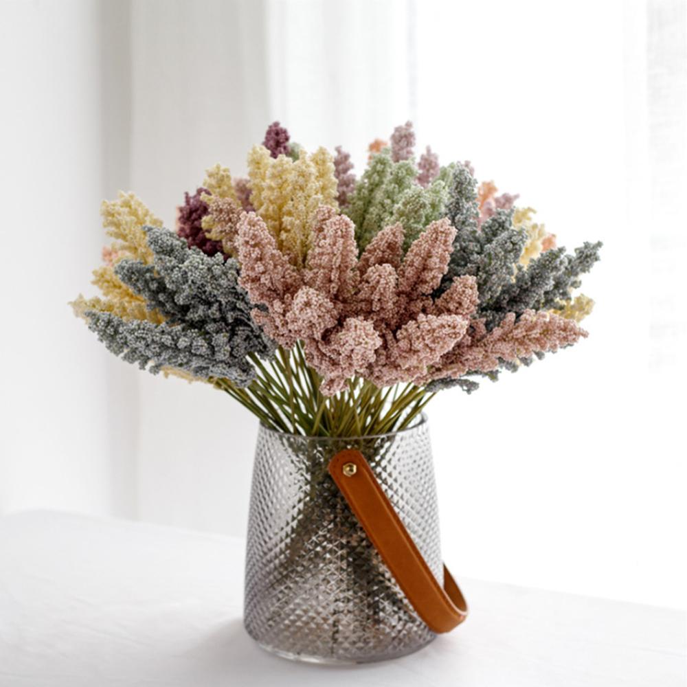 6pcs/lot Artificial Mini Wheat Grain Photo Studio Home Decoration Wedding Photography Props Outdoor Balcony Decor Background