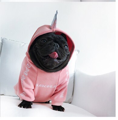 Ropa de perro cachorro de XS-2XL Vestidos mascotas perros diablo unicornio disfraz mascota abrigos para gato perro Bulldog francés ropa de Halloween: Unicorn / XL