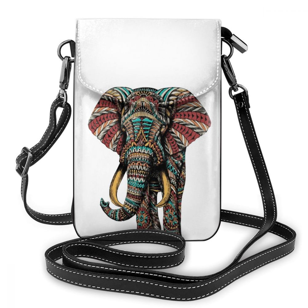 Mandala bolsa de ombro mandala bolsa de couro shopper crossbody sacos femininos multi purpose tendência mulher: Ornate Elephant