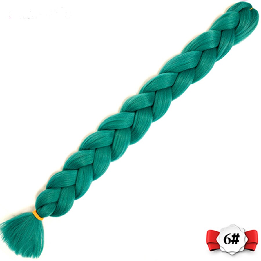 82 zoll Hüfte-hüpfen schnur mit Reggae perücke schwarz Afrikanische farbe flechten einfarbig hohe temperatur haar Headwear Synthetische Flechten Haar: 4/30HL