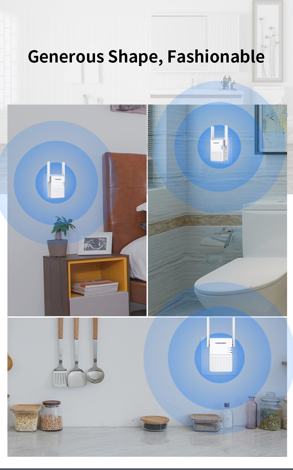 2.4GHz Wireless Wifi Repeater 300Mbps Router Repeater 2*3dBi Antenna Signal Booster Wi fi Extender Home Access Point