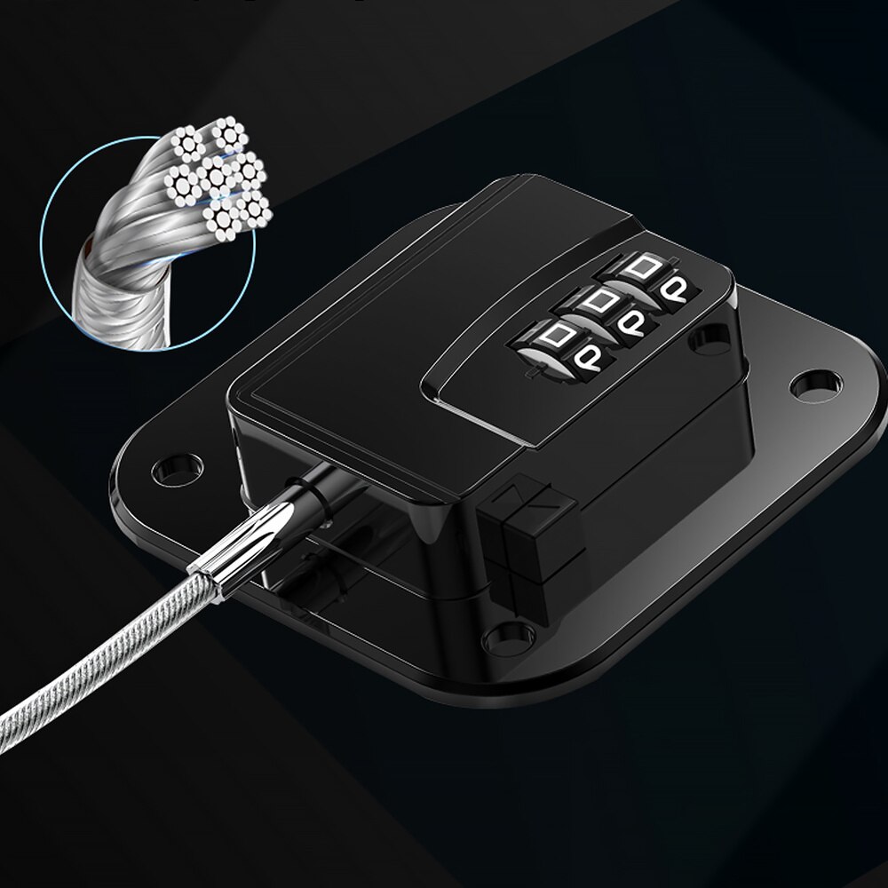 Digital Password Fridge Lock Freezer Door Lock Cabinet Safety Lock (Black)