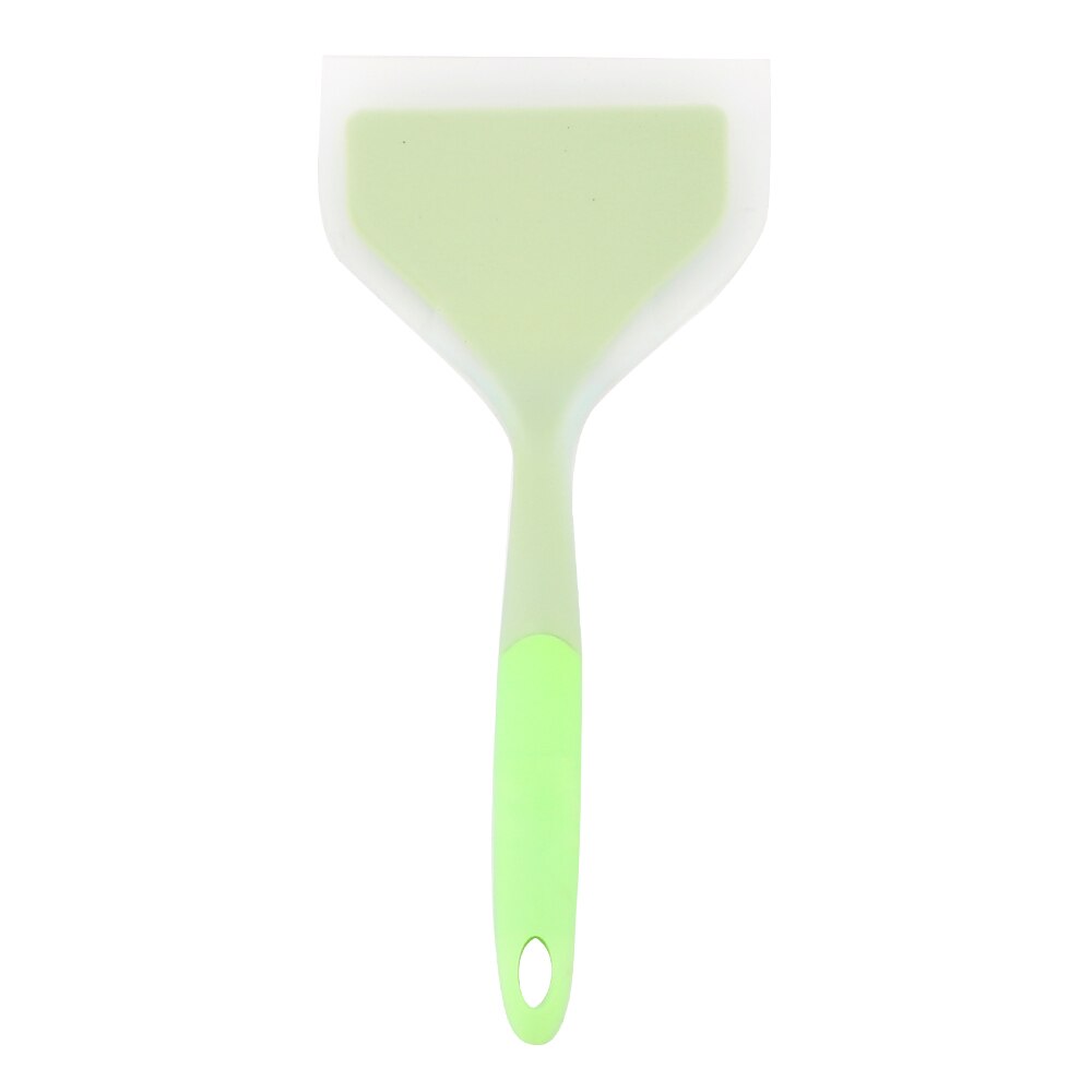 Non-stick Turners Kitchen Tools Cooking Utensils Wide Pizza Shovel Silicone Spatula High Temperature Resistance: Light Green