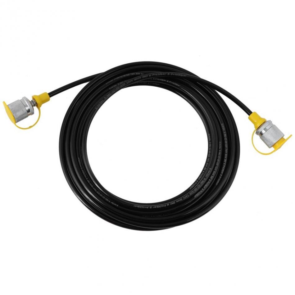 1pc 64MPa Hydraulic Pressure Test Hose 5.0M/16.4FT - Female Liquid Hydraulic Test Hose Black