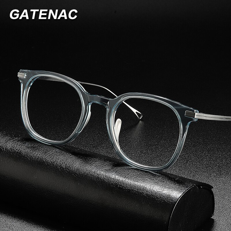Luxe Titanium Brilmontuur Mannen Vintage Recept Acetaat Optische Brillen Frame Vrouwen Bijziendheid Eyewear