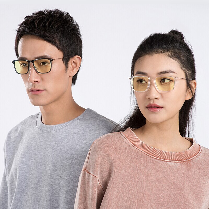 Xiaomi Mijia-gafas para ordenador Mi Pro, lentes antiazules con bloqueador de luz azul, cómodas gafas con montura de Metal TR90, 50%