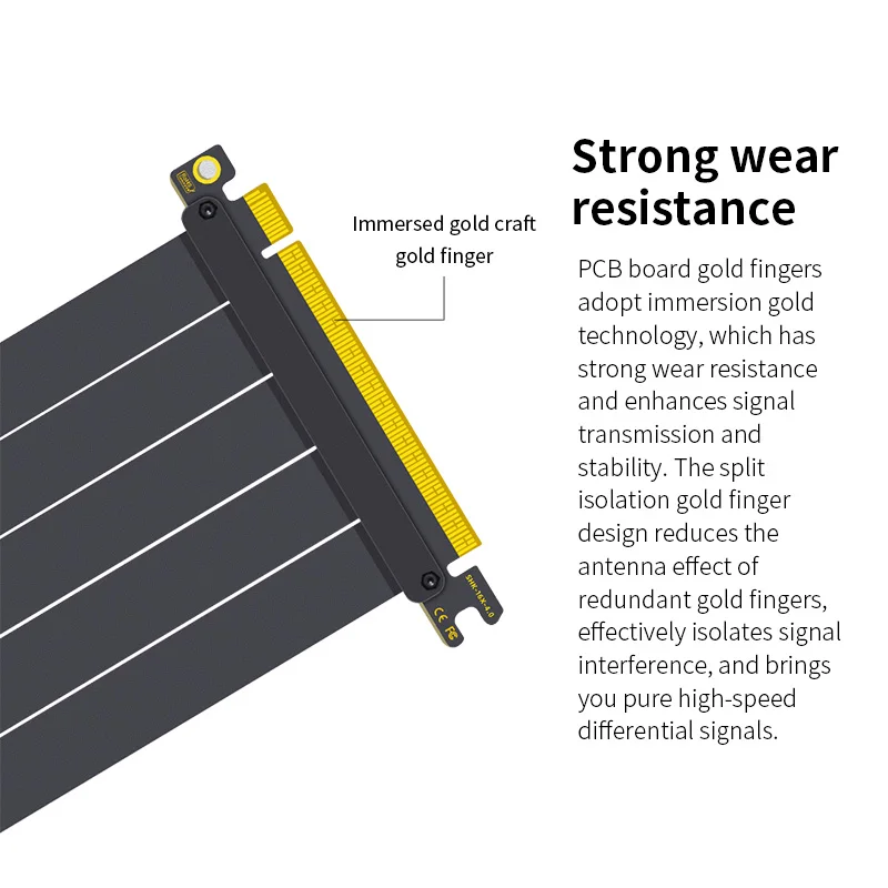 TEUCER PCI-E Gen 4.0 3.0 16X Riser Video Graphics Card Shielded Flexible 90° Mounting GPU Lossless Mount Extension Cable 15/20cm