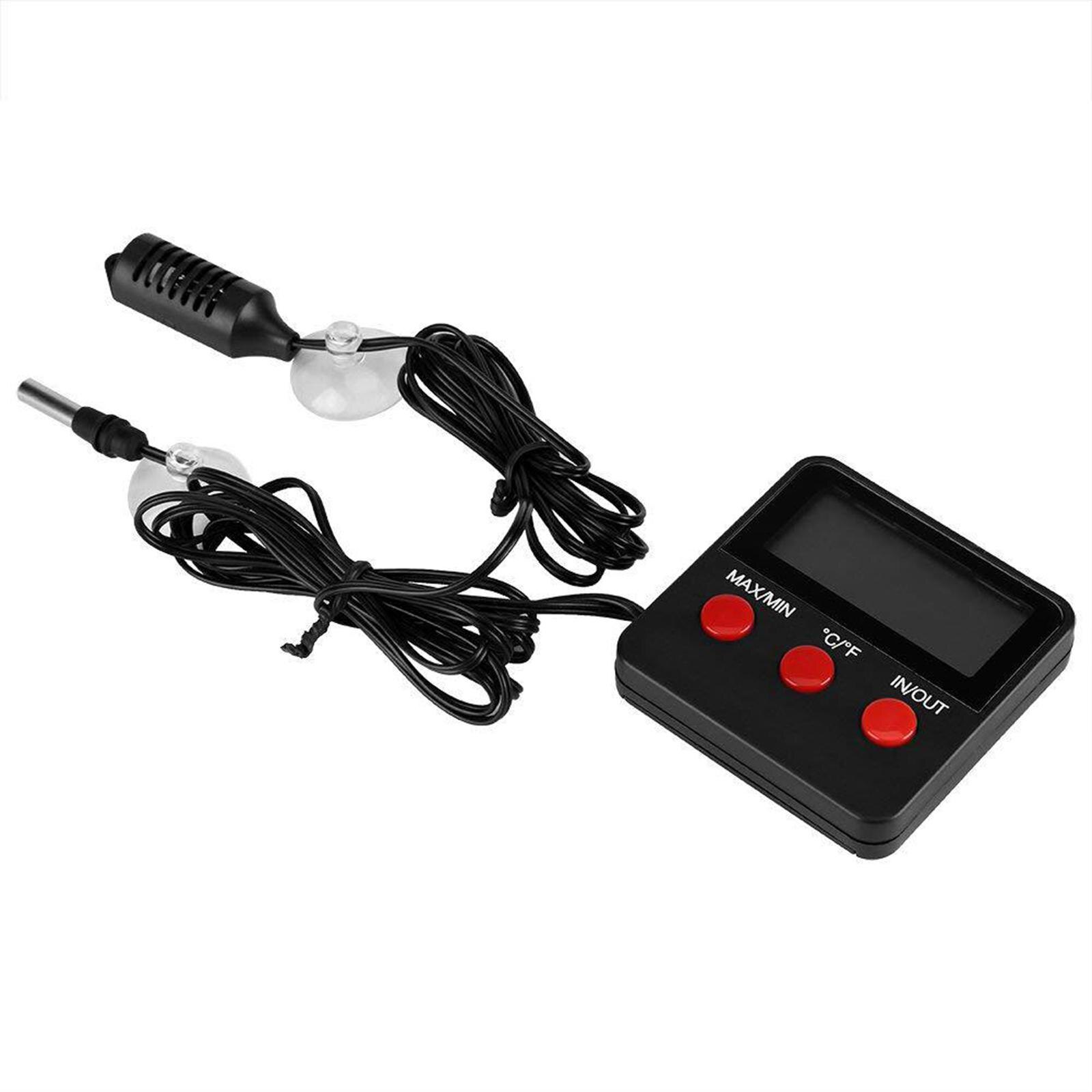 Thermomètre numérique pour Reptile et lézard, avec sonde et hygromètre pour Aquarium