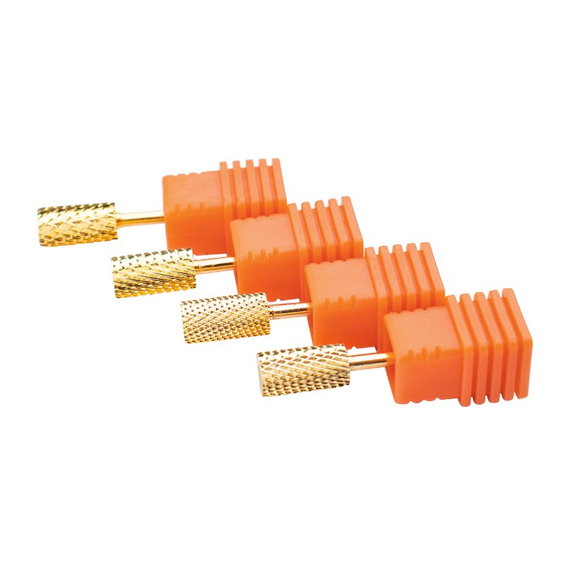Brocas douradas de carboneto para unha profissional, 4 tipos 3/32 pol., conjunto de brocas, formato de engrenagem, multi tamanhos, acessórios de broca elétrica