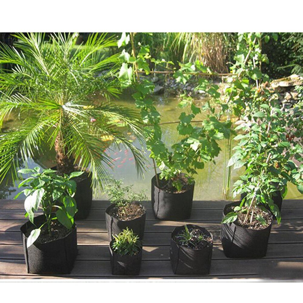 Outdoor Planting Grow Bag Garden Tools Potato Strawberry Fabric Vertical Flower Herb Pouch Vegetable Round Reusable Pot Planter