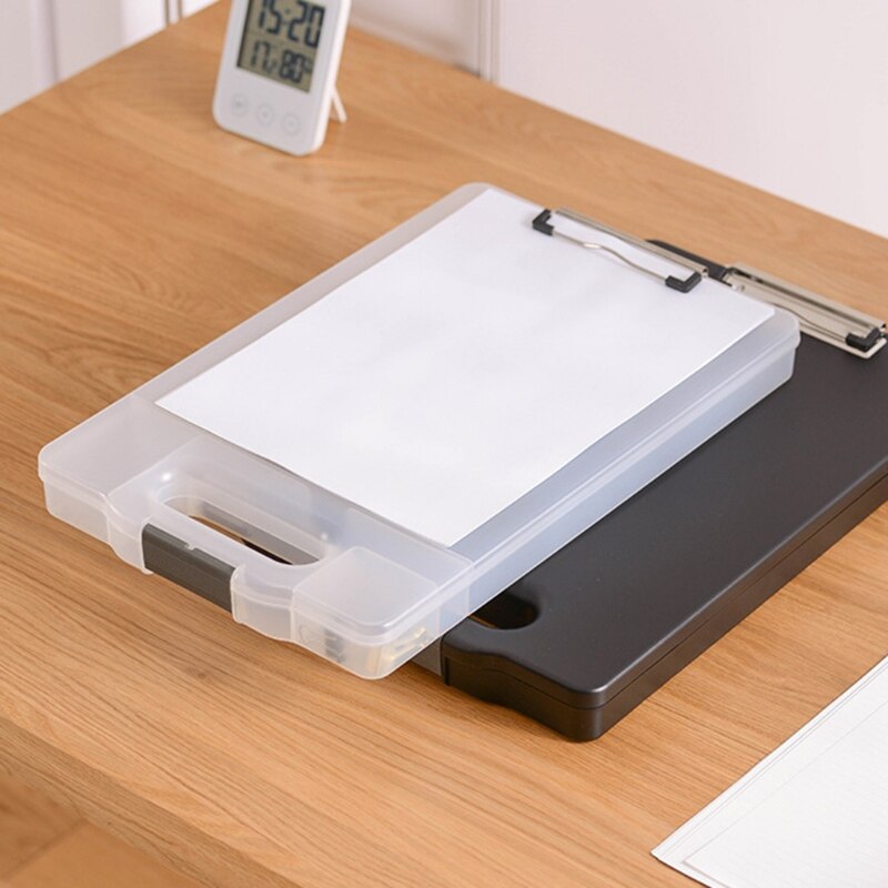 A4 Klassieke Multifunctionele Bestandsmap Organizer Case Plastic Klembord Opbergdoos Pennenhouder Kantoorbenodigdheden Briefpapier