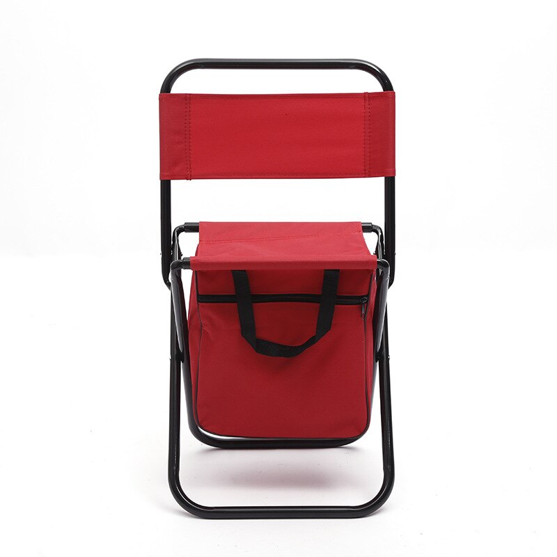 Silla plegable portátil para exteriores, asiento pequeño con respaldo de Pesca, taburete con bolsa de almacenamiento, mochila para Pesca, Silla de playa