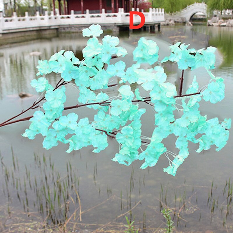 Thuis Hotel Bruiloft Decoratie Simulatie Kersenbloesem Tak Plastic Zijde Bloem Woonkamer Plafond Balkon Bloem Wijnstok: D