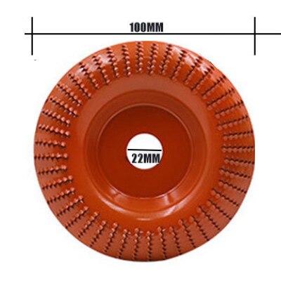 16mm/22mm Grinder Wheel Disc Wood Angle Grinding Wheel Abrasive Disc Tools Rotary Disc Sanding Wood Carving Tool: orange  22 100mm