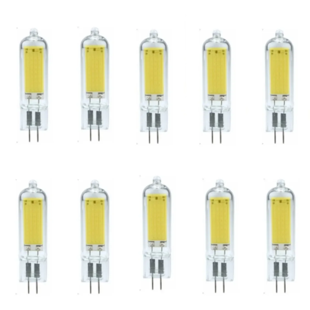 10Pcs Dimmable COB AC/DC12 220V 110V G4 LED Bulb 7W 9W 12W 15W G4 lamp Replace Traditional of Halogen Bulb for Chandelier