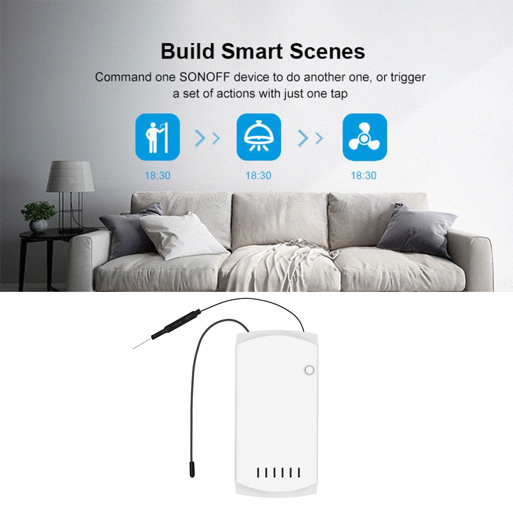 Sonoff loftsventilator controller smart switch controller wifi smart loft ventilator lys fjernbetjening jakkesæt til alexa google home