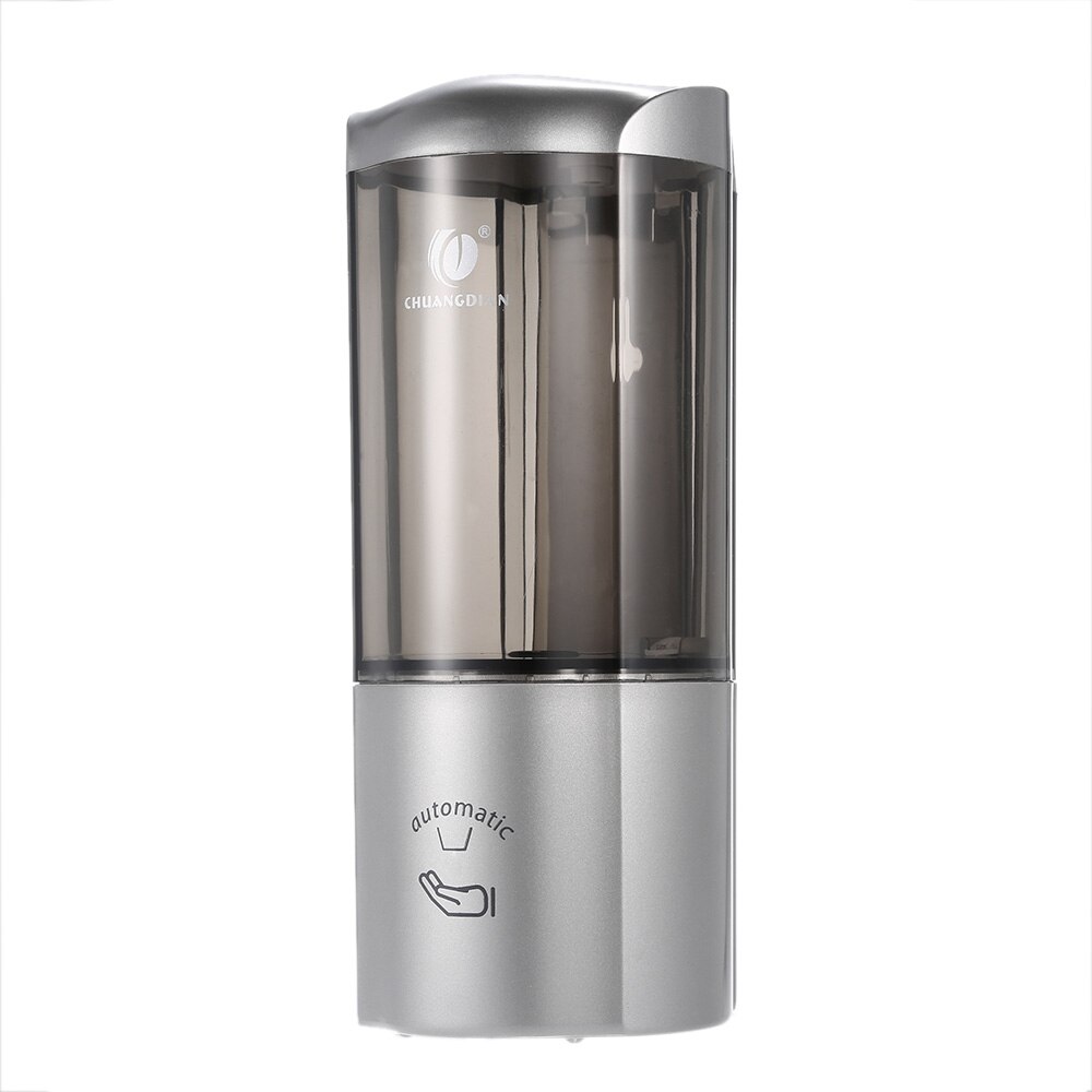 500Ml Automatische Zeepdispenser Met Ir Sensor Muur-Mount Dispenser Zeep Hand Saniziter Machine Touchless Vloeibare Zeep Dispensers: Silver