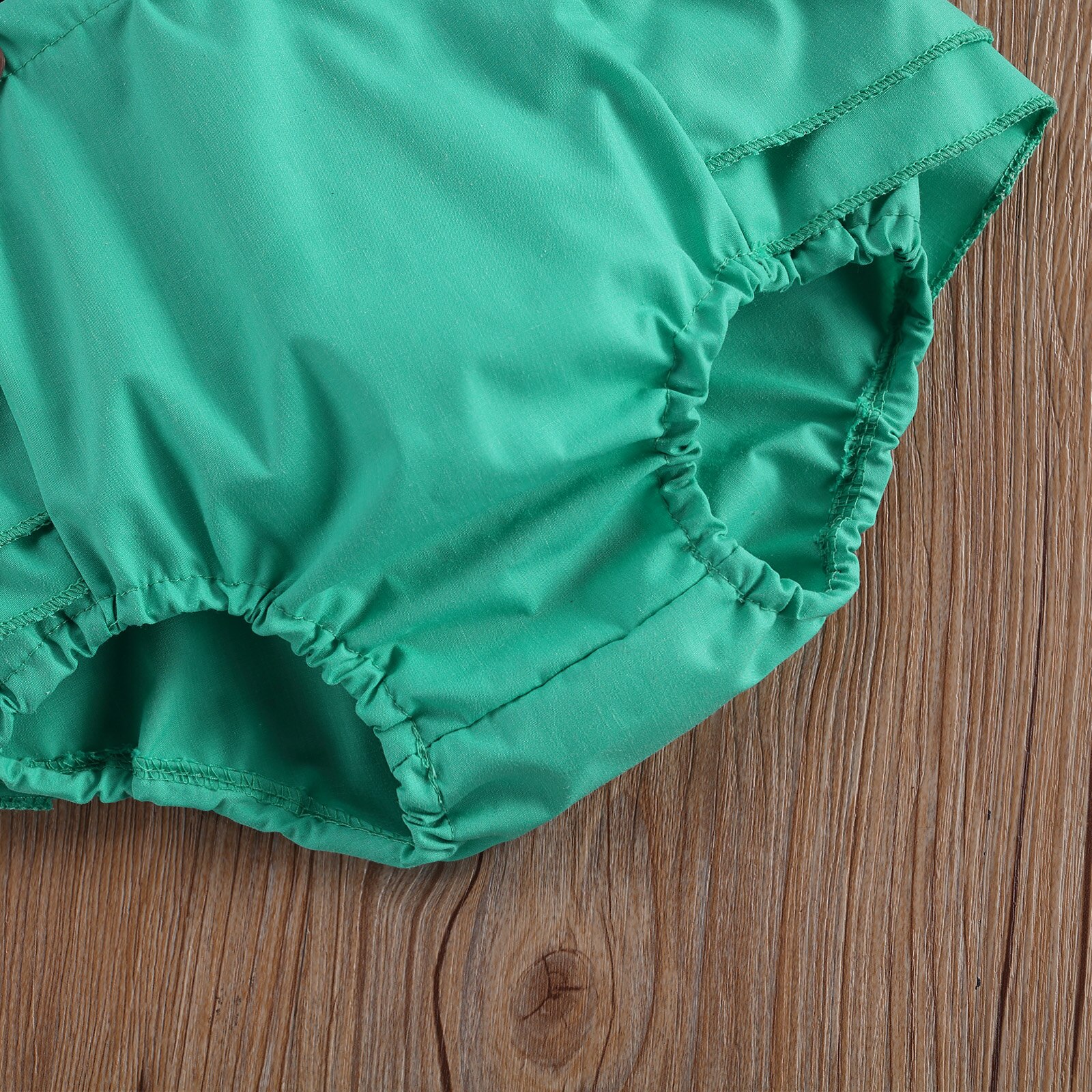 Focusnm 0-24m verão recém-nascido bebê meninas meninos bodysuits babados manga curta sem costas retalhos macacões
