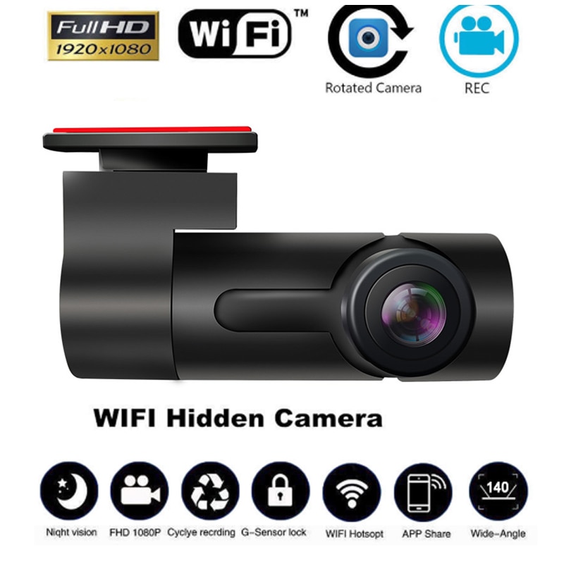 Mini Verborgen Fhd 1080P Auto Dash Cam Voor Achter Camera Dvr Detector Met Wifi Video Recorder