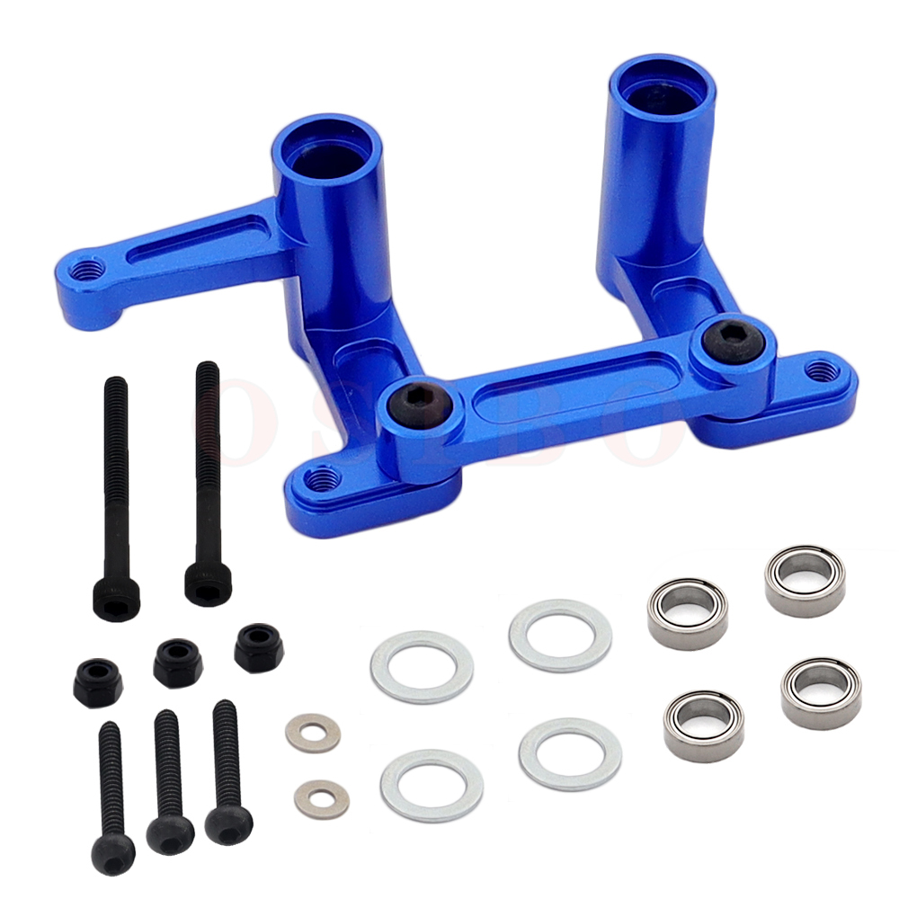 1set RC Aluminum Alloy Steering Bellcrank Set Replaces Traxxas Part 3743 Billet 6061 Aluminum Atomik for 1/10 Traxxas Slash 2WD: Blue