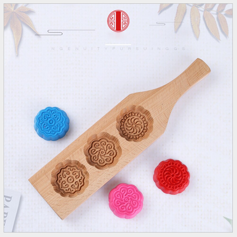 En bois lune gâteau Mooncake décoration moule moule fleurs bricolage outils de cuisson outil de cuisson gâteau décoration pâtisserie accessoires