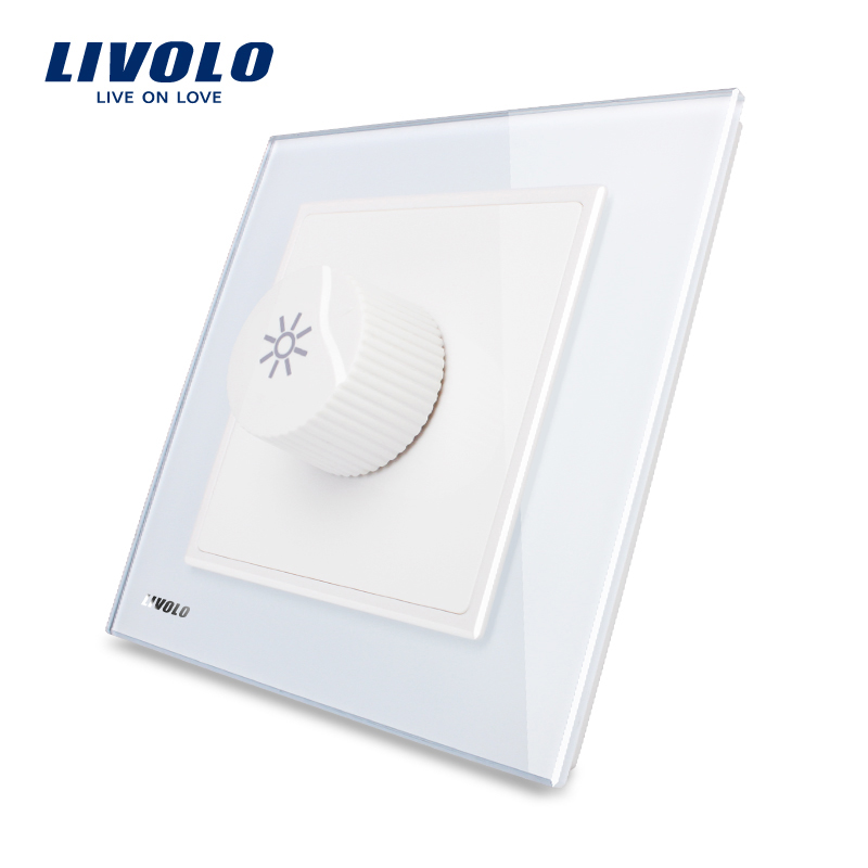 Livolo Uk Standaard Knight Black Crystal Glass Panel Ac 110 ~ 250V Dimmer Light Switch Flootlight, human Sensor, Geluid Sensor