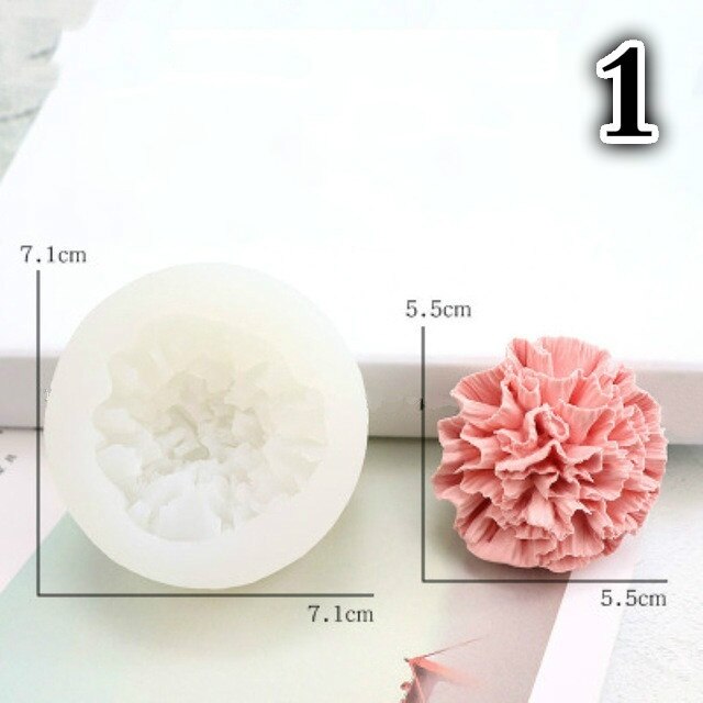 Molde de silicona con forma de flor 3D para jabón casero, moldes decorativos para tartas y Chocolate