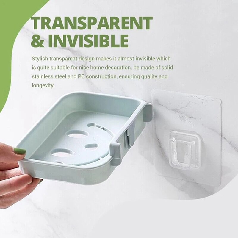 10 stuks haken sterke transparante zuignap wandhanger waterdichte lijm zware last rek roestvrijstalen haak