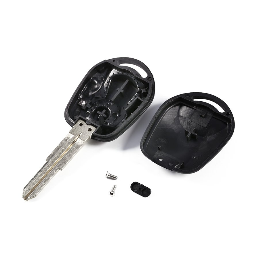 Coque de clé à distance de voiture adaptée pour SSANGYONG pour Actyon pour Kyron pour Rexton coque de couverture Fob 2 boutons de remplacement coque de clé