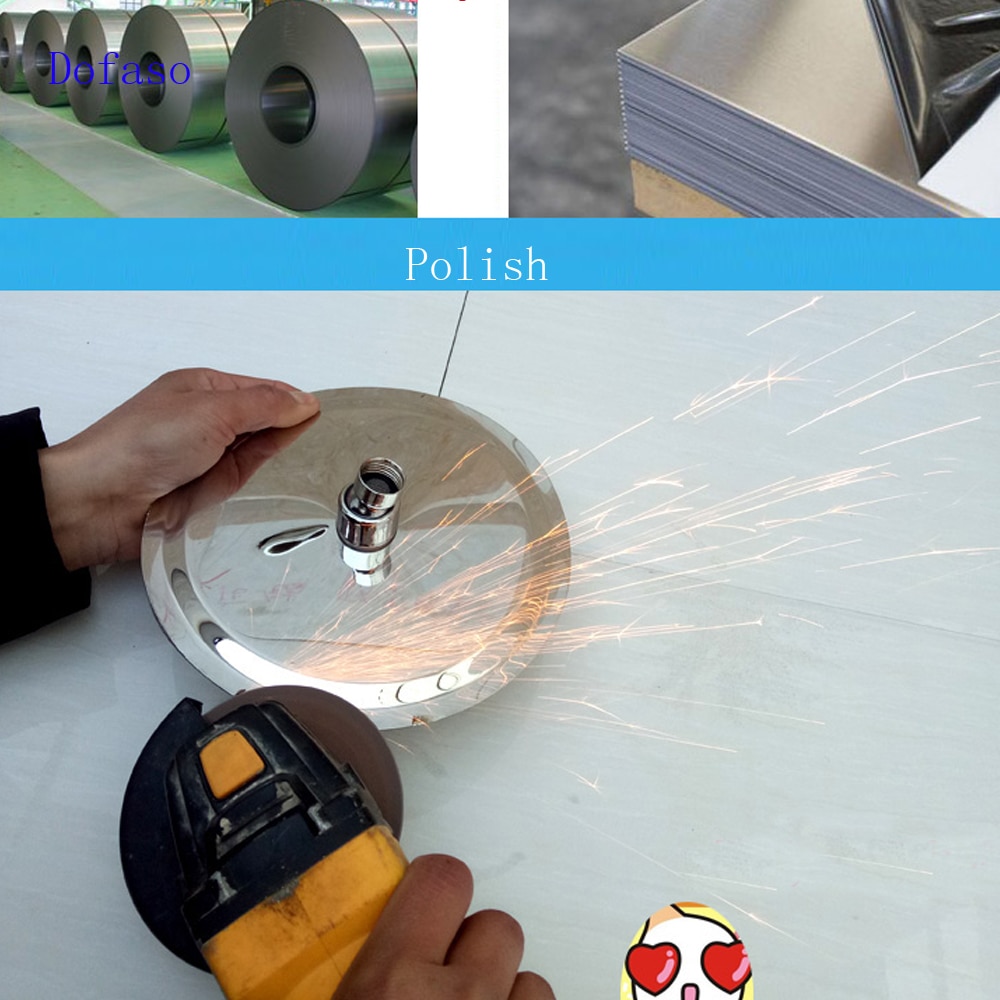 Dofaso douchekop hoge druk ronde en vierkante Kop Douche Sproeier Roestvrij ultradunne regendouche 4/6 /8 inch