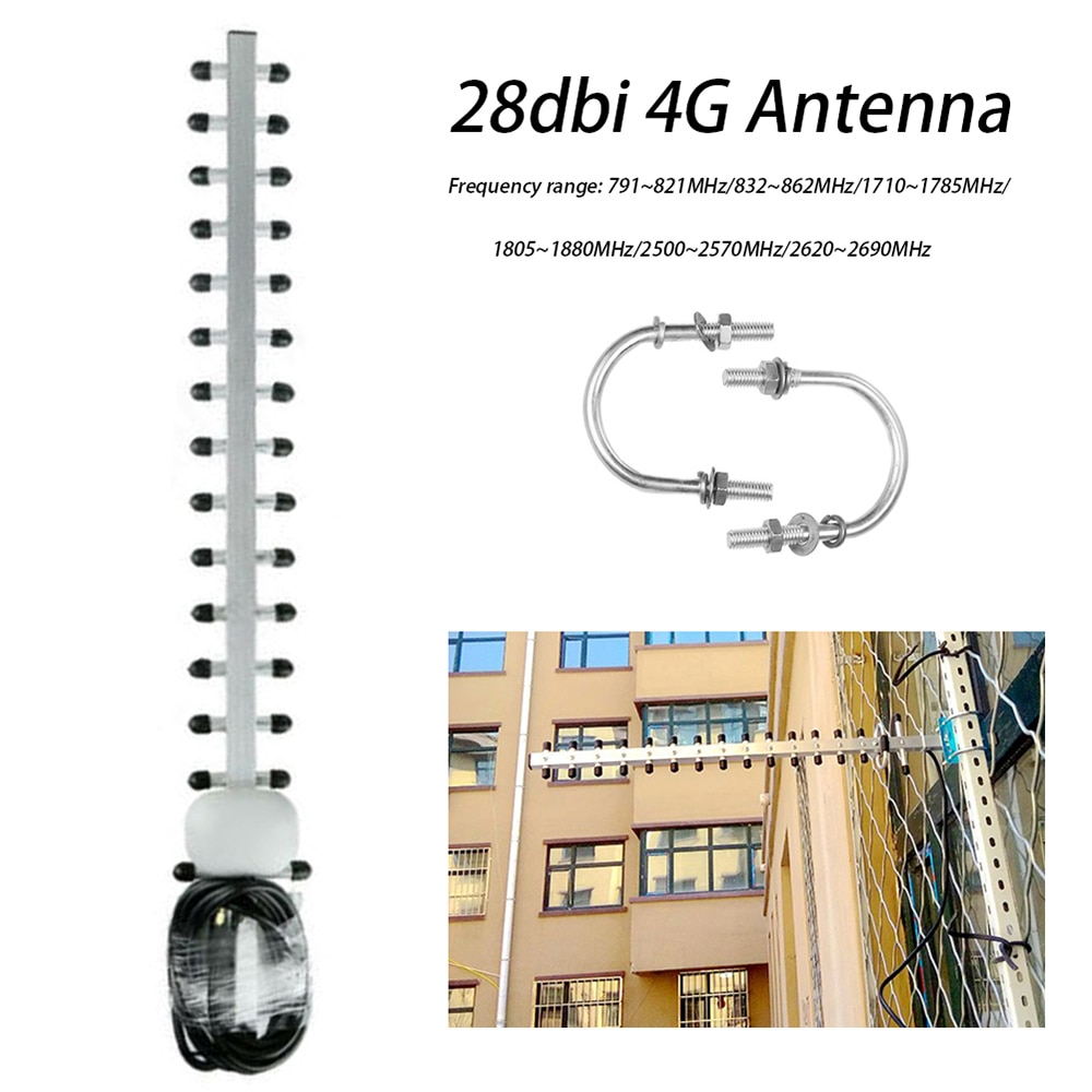 4G 25dBi Sma Male Wifi Signaal Booster Wireless Directionele Computer Kabel Outdoor Accessoires Yagi Antenne Modem RG58 1.5M