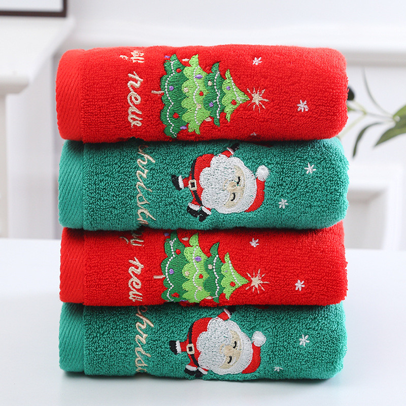 Xmas Hand Gezicht Handdoek Kerst Keuken Theedoek Rode Kerstman Nieuwjaar Thuis Handdoeken Badkamer Wassen Doek Man vrouw Gym