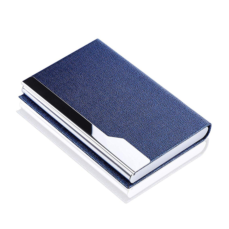 Business Card Holder with Magnetic Buckle Slim Stainless Steel Pocket Business Name Card Carrier Case