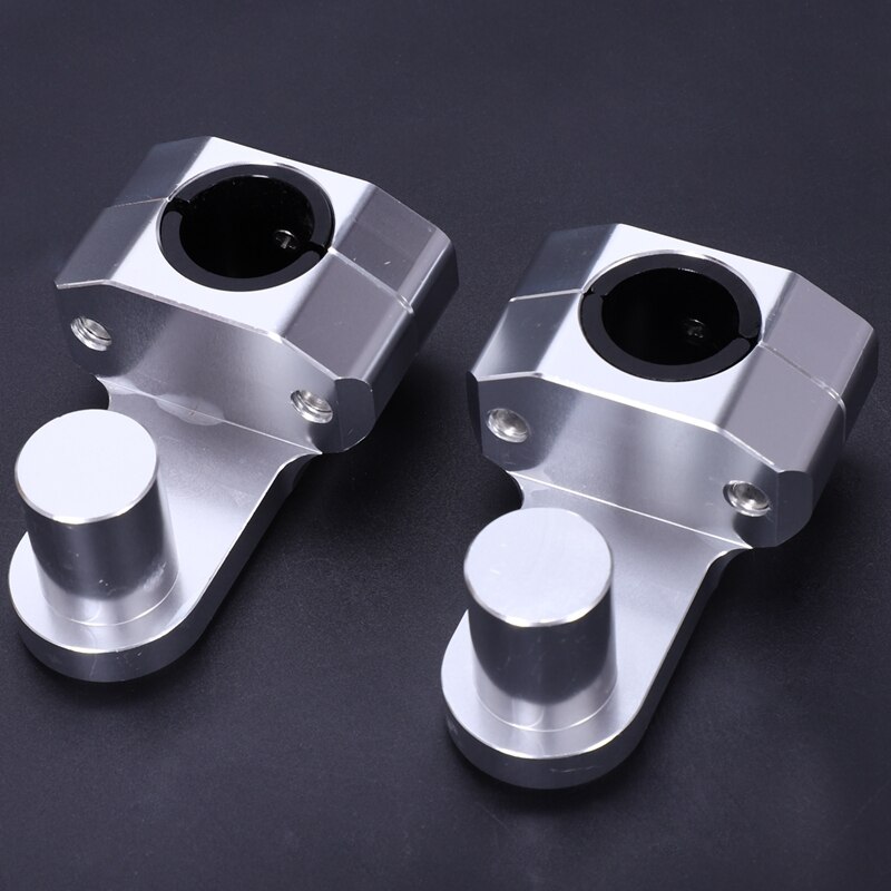 Motorrad 28Mm 1-1/8 zoll Schwenk Lenker Steigleitung Griff Bar Schellen für 690 990 Abenteuer Triumph Tiger 800 1200 XT1200Z(Silve