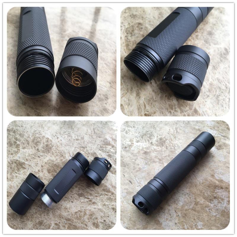 DIY LED Flashlight Shell Host case S2+ Aluminum Alloy 18650 Flash light torch case body With reflector glass copper base