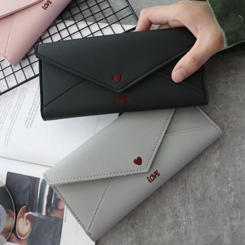 Dames clutch portemonnee grote capaciteit portemonnee lang kort muntvak pu lederen dames portemonnees