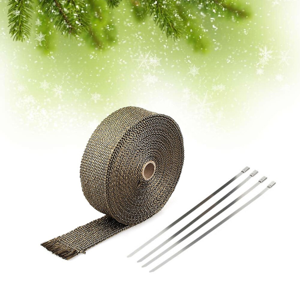 1 pc Exhaust Heat Wrap High Temp High Temperature Heat Insulated Downpipe Resistant for Water Heater: As Shown