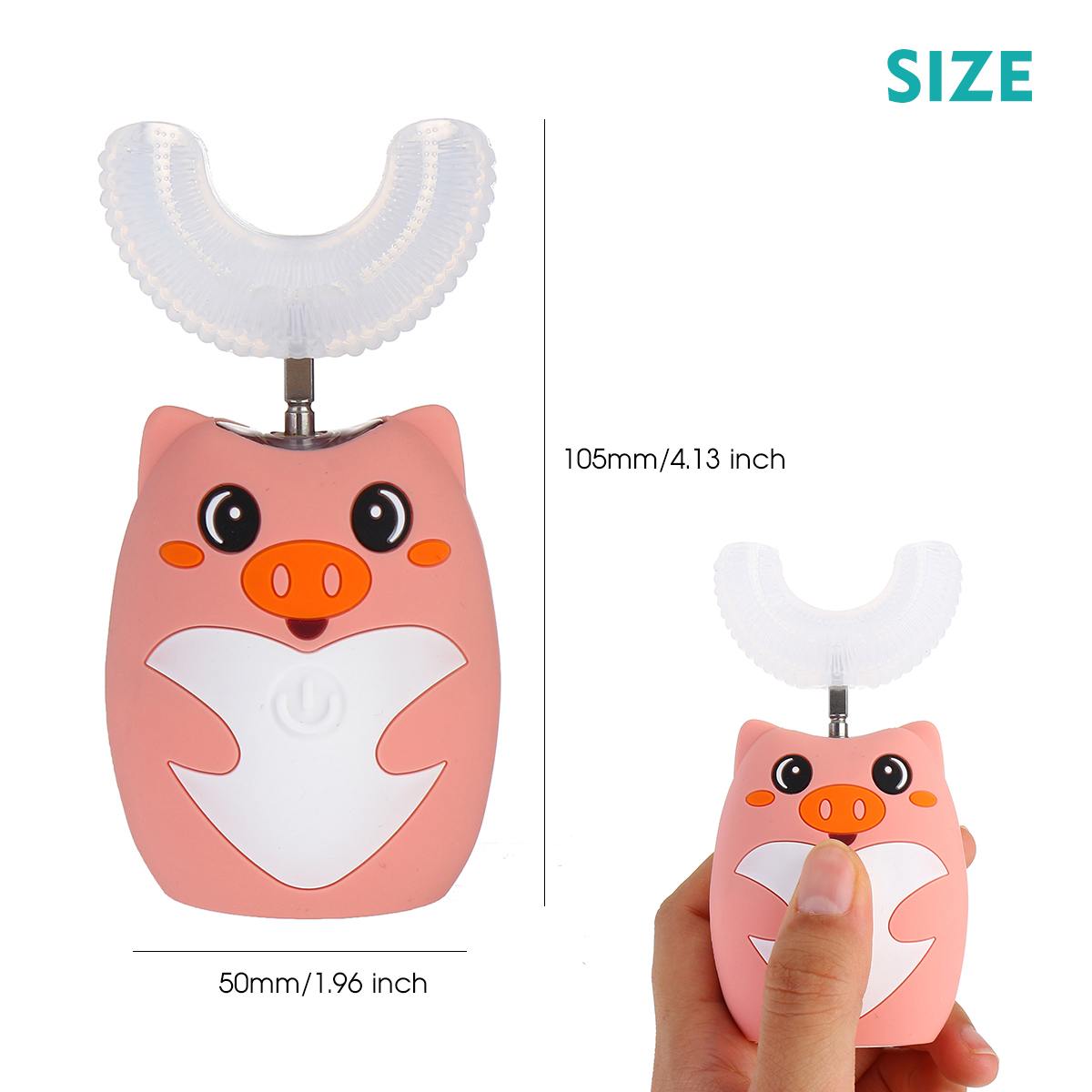 360° Sonic Automatic Electric Toothbrush With UV Light for Aged 2-13 Kid 3 Modes USB Charging IPX7 Waterproof Whitening Teeth