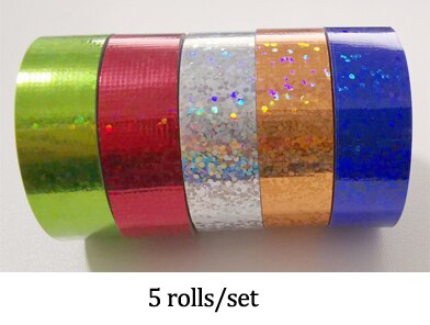 5 Rolls/Set Multi-Kleur Washi Tape Scrapbooking Decoratieve Plakband Papier Briefpapier Sticker: Default Title