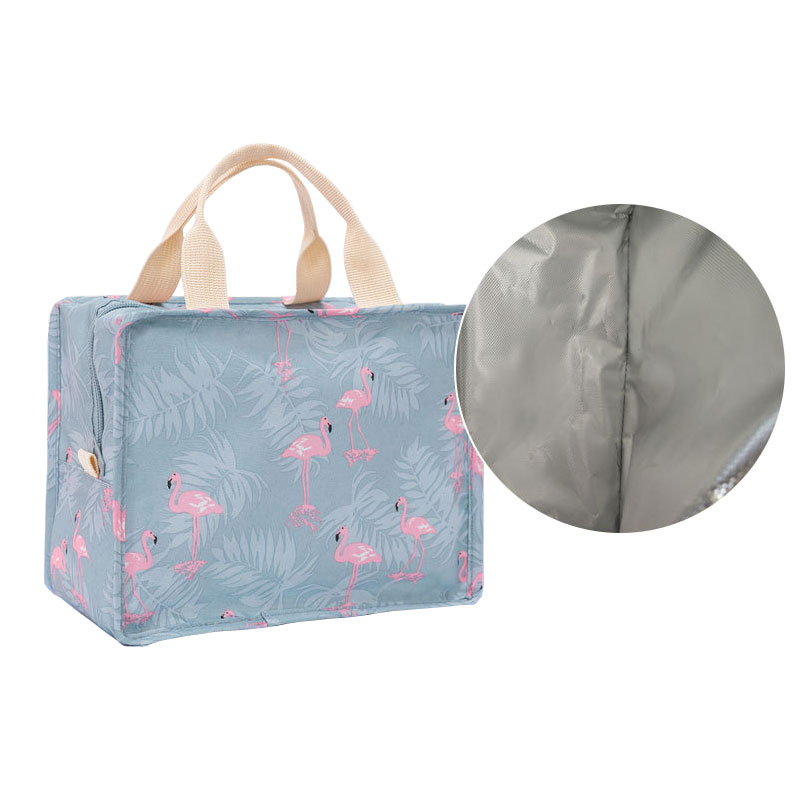 Koeltas Draagbare Voedsel Zak Aluminiumfolie Thermische Doos Rits Ice Pack Leuke Animal Prints Lunchbox