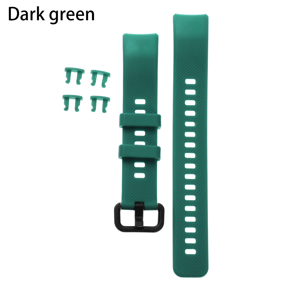 MIIQNUS 1PC Sport Armband ersatz Bunte Klassische Silikon Uhr Band Armband Armband Armband Für Huawei Honor Band 4: dark green