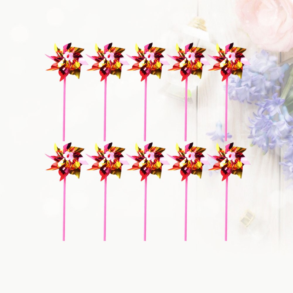 30Pcs Plastic Pinwheel Toys Mini Lightweight Pinwheel DIY Handicraft Kit Early Learning Toy Random Color