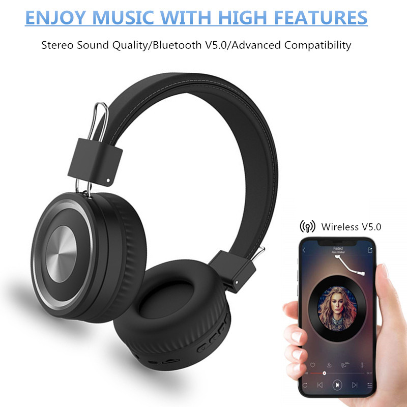 SODO 1002 Drahtlose Kopfhörer Bluetooth-kompatibel 5,0 Stereo Headset Verdrahtete Drahtlose Kopfhörer Faltbare mit Mic Unterstützung TF/FM