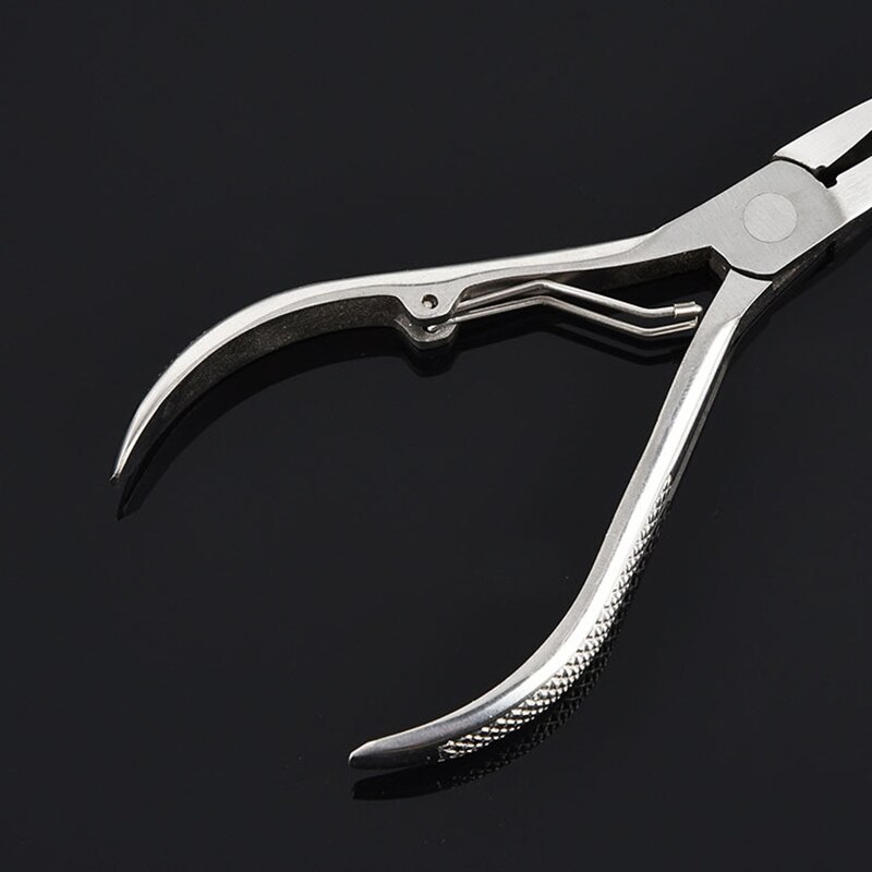 Herramientas profesionales para uñas, cortaúñas de acero inoxidable, tijeras afiladas, eliminador de piel muerta, herramienta de manicura artística para uñas, oro y plata, 1 ud.