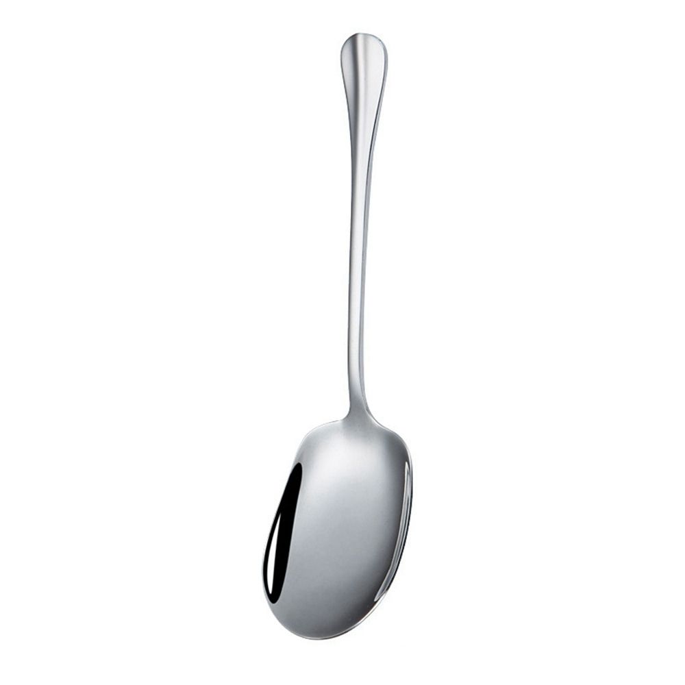Kitchen Dinner Dish Tableware Soup Spoon Restaurant Large Stainless Steel Distributing Scoop Buffet Serving Supplies: L