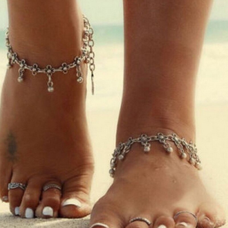 4 stijlen bohemian eenvoudige dames enkelbandjes blotevoeten gehaakte sandalen voetsieraden 2022 trends