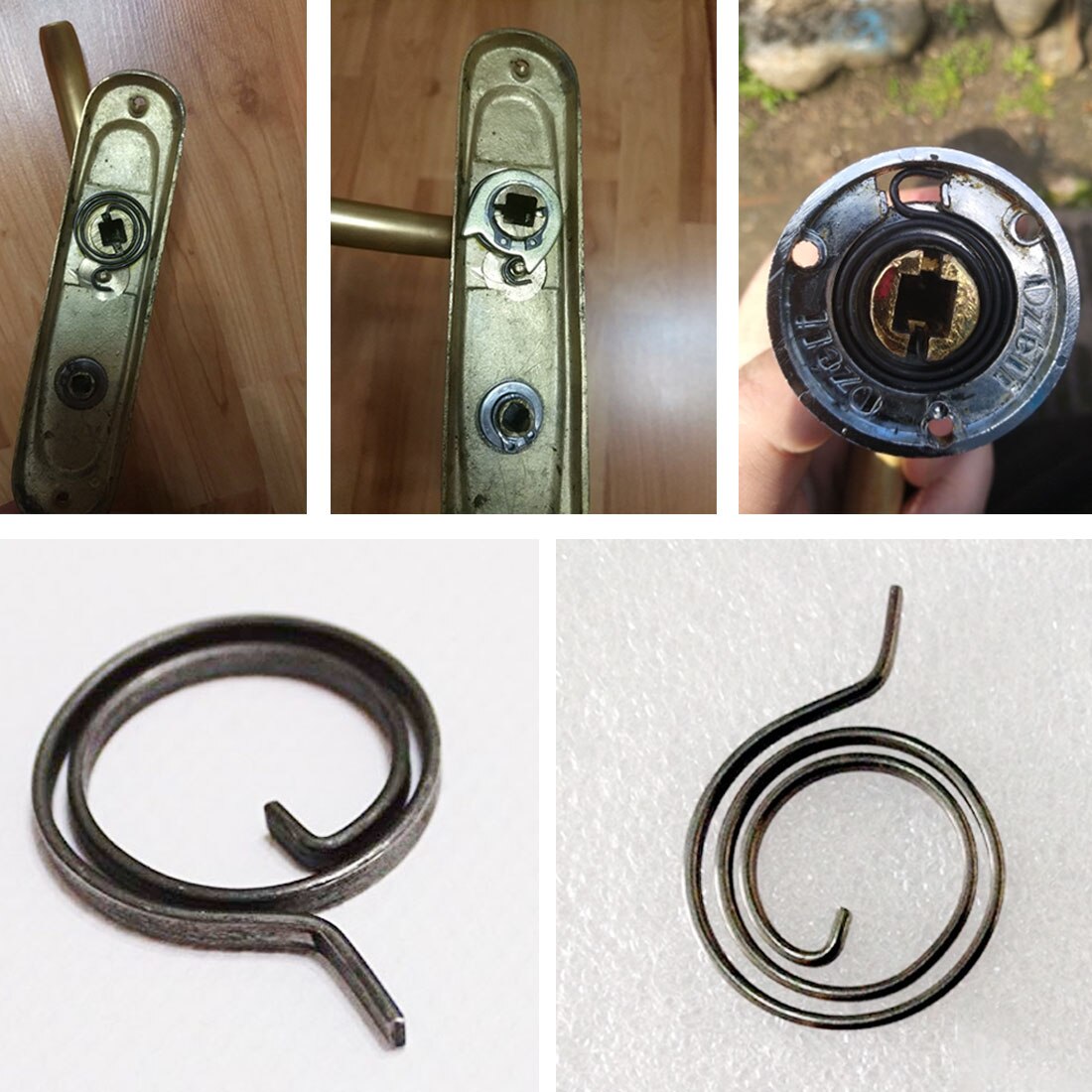 Torsion Spring Zipper Torsion Door Knob Handle Lever Latch Internal Coil Repair Flat Spring Lock Torsion Door Lock