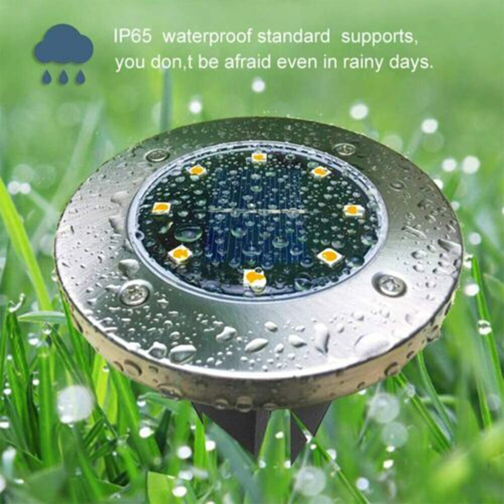 8 LEDs Ground Light Solar Powered Garden Landscape... – Vicedeal